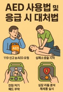 자동심장충격기 AED 사용법 및 응급시 대처법 순서-썸네일